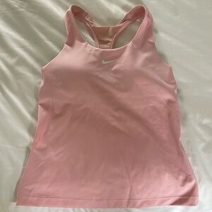 Nike tennis tank top pink w/built in bra